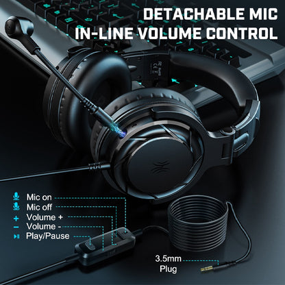 OneOdio Pro-GD Active Noise Cancelling Headphones Gaming Headset with Mic (ProGD Pro GD)