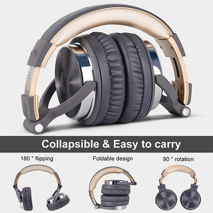 OneOdio Pro-10 DJ Adapter Free Closed Back Over Ear DJ Stereo Monitor Headphone Grey (Pro10 Pro 10)