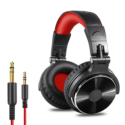 OneOdio Pro-10 DJ Adapter Free Closed Back Over Ear DJ Stereo Monitor Headphone Black Red (Pro10 Pro 10)