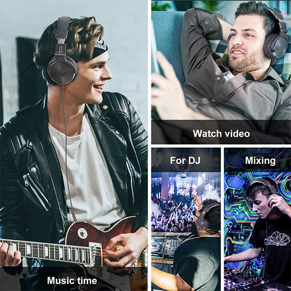 OneOdio Pro-10 DJ Adapter Free Closed Back Over Ear DJ Stereo Monitor Headphone Grey (Pro10 Pro 10)
