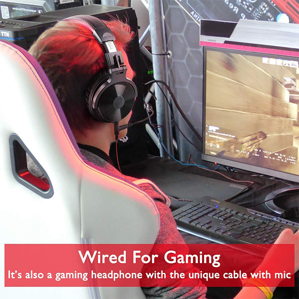 OneOdio Pro-M Gaming Headset Wireless Headphone With Extend Mic For Online Chatting & DJ (ProM Pro M)