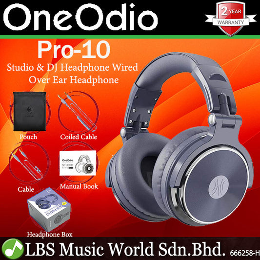OneOdio Pro-10 H DJ Adapter Free Headset Closed Back Over Ear Stereo Monitor Headphone for DJ Mixing (Pro10 Pro 10)