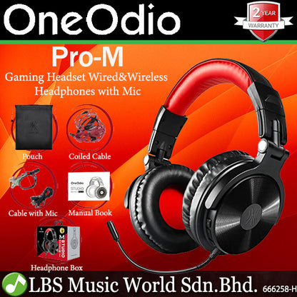 OneOdio Pro-M Gaming Headset Wireless Headphone With Extend Mic For Online Chatting & DJ (ProM Pro M)