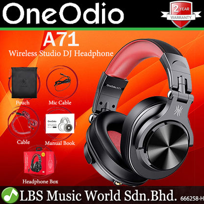 OneOdio A71 Over Ear Headphone for Gaming & DJ Headphones with Boom Headset Mic - Red Black (A 71)