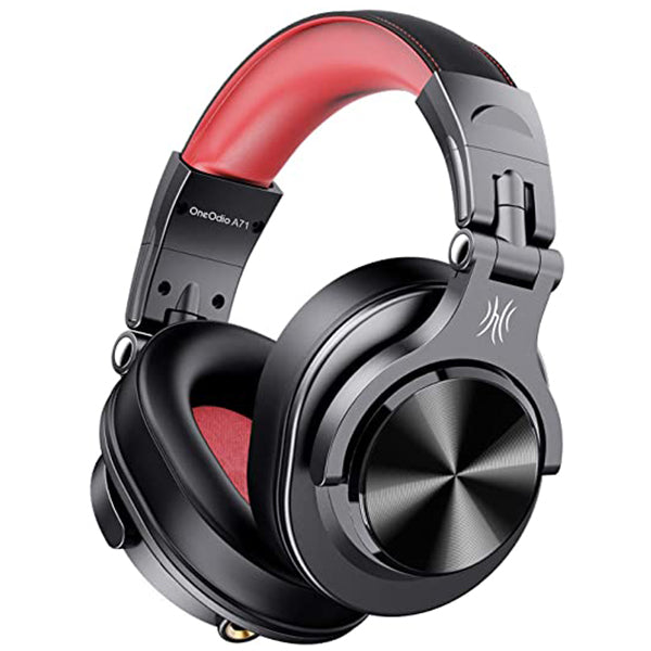 OneOdio A71 Over Ear Headphone for Gaming & DJ Headphones with Boom Headset Mic - Red Black (A 71)
