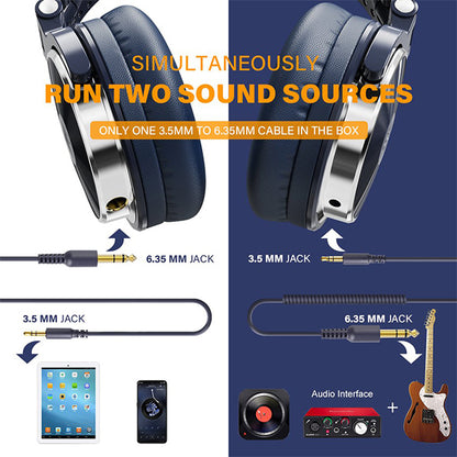 OneOdio Pro-10 L DJ Adapter Free Headset Closed Back Over Ear Stereo Monitor Headphone for DJ Mixing (Pro10 Pro 10)