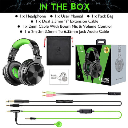 Oneodio Pro-G Gaming Headset with Microphone Over Ear Headphone with Mic - Green (Pro G)