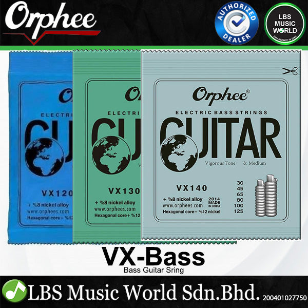 Orphee VX Bass Guitar String Austenite Alloy Conventional - 4/5/6 Strings (VX120 VX130 VX140)