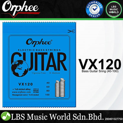 Orphee VX Bass Guitar String Austenite Alloy Conventional - 4/5/6 Strings (VX120 VX130 VX140)