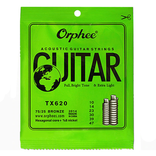 Orphee TX Folk Acoustic Guitar String Phosphor Bronzer - Thin, Moderate and Thick  (TX620 TX630 TX640)