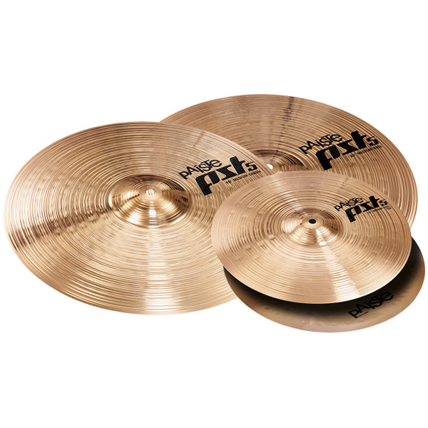 Paiste PST5 Universal Cymbal Set Pack - 14" Hi Hat, 16" Crash, 20" Ride