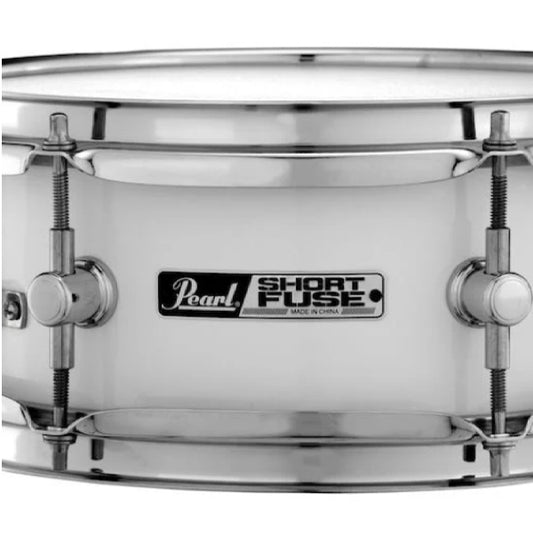 Pearl SFS10/C 10 x 4.5 Inch Short Fuse Snare Drum with Mount - Pure White (SFS10C33)