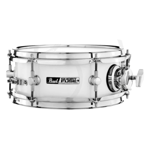 Pearl SFS10/C 10 x 4.5 Inch Short Fuse Snare Drum with Mount - Pure White (SFS10C33)