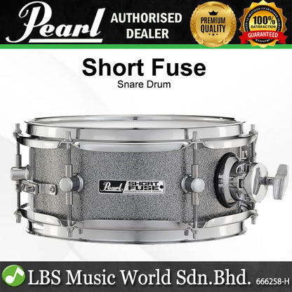 Pearl SFS10/C 10 x 4.5 Inch Short Fuse Snare Drum with Mount - Grindstone Sparkle (SFS10C708)