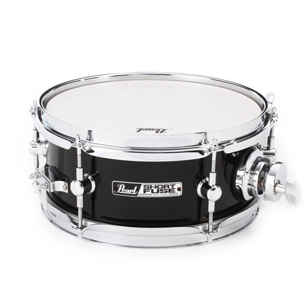 Pearl SFS10/C 10 x 4.5 Inch Short Fuse Snare Drum with Mount - Jet Black (SFS10C31)
