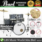Pearl RS525SB/C Roadshow 5 Pieces Drum Set with Zidjian ZP4PK Cymbal Set (RS525SB Roadshow)