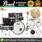 Pearl RS525SB/C Roadshow 5 Pieces Drum Set with Zidjian ZP4PK Cymbal Set (RS525SB Roadshow)