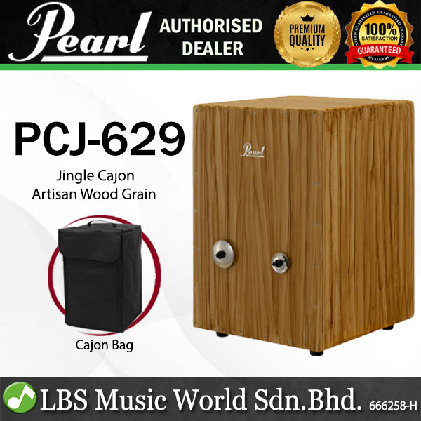 Pearl PCJ629 Jingle Cajon with Bag - Artisan Wood Grain (PCJ629