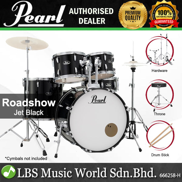 Pearl RS525SB/C Roadshow 5 Pieces Drum Set with Throne and Hardware (RS525SB Roadshow)