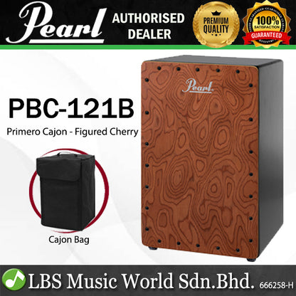 Pearl PBC121B Primero Cajon with Bag - Figured Cherry (PBC121 B)