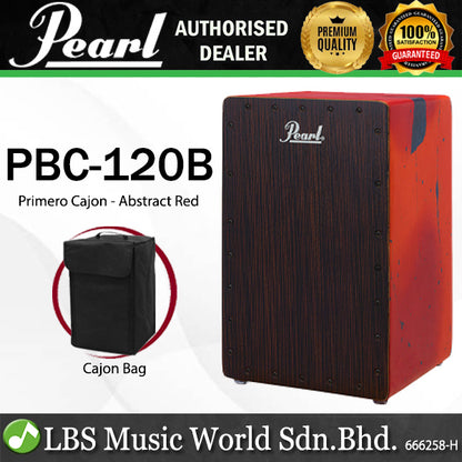 Pearl PBC120B Primero Cajon with Bag - Abstract Red (PBC120 B)