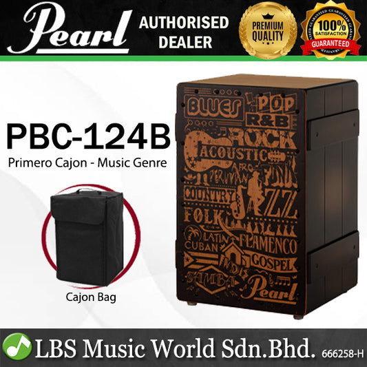 Pearl PBC124B Primero Crate Style Cajon with Bag - Music Genre (PBC124 B)