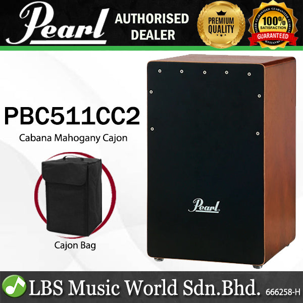 Pearl  PBC511CC2 Cabana Cajon with Bag - Mahogany