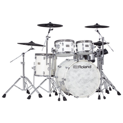 Roland VAD706PW V-Drums 5 Pieces Wood Shell Electronic Drum Set with TD-50X Sound Module - Pearl White (VAD706)