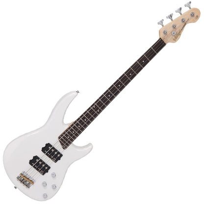 Vintage V90PW Reissued Series Basswood Body 4 String Bolt On Electric Bass Guitar Pearl White (V90 PW)