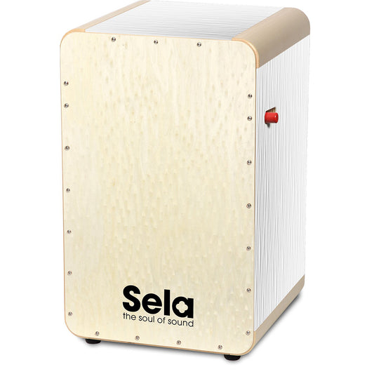 Sela SE 025 Wave Professional Snare Cajon with On Off Mechanism White Pearl (SE025)