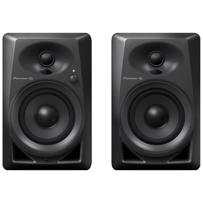Pioneer DJ DM-40 21Watt 4 Inch Two Way Active Desktop Monitor System Speaker Pair - Black (DM40 DM 40)