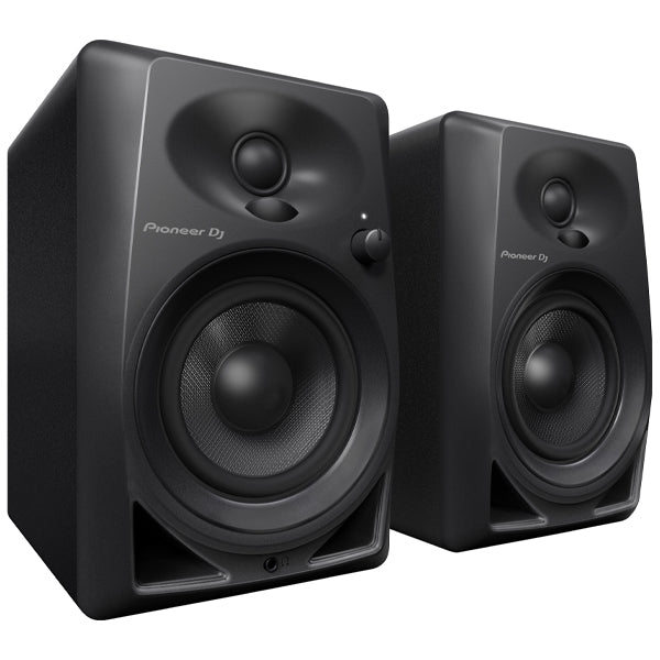 Pioneer DJ DM-40 21Watt 4 Inch Two Way Active Desktop Monitor System Speaker Pair - Black (DM40 DM 40)