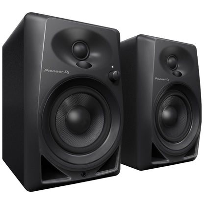 Pioneer DJ DM-40 21Watt 4 Inch Two Way Active Desktop Monitor System Speaker Pair - Black (DM40 DM 40)