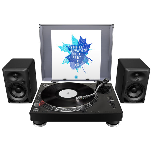 Pioneer DJ DM-40 21Watt 4 Inch Two Way Active Desktop Monitor System Speaker Pair - Black (DM40 DM 40)