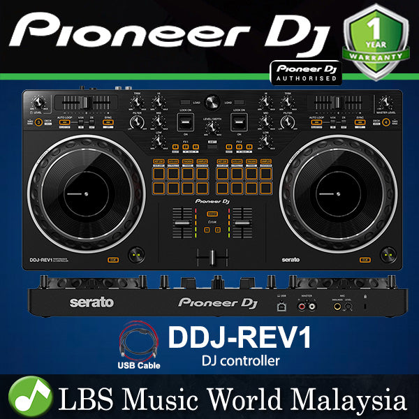 Pioneer DJ DDJ-Rev1 2 Deck Serato DJ Controller For Serato DJ Lite - Black (DDJRev1 DDJ Rev1)