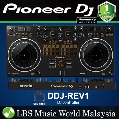 Pioneer DJ DDJ-Rev1 2 Deck Serato DJ Controller For Serato DJ Lite - Black (DDJRev1 DDJ Rev1)