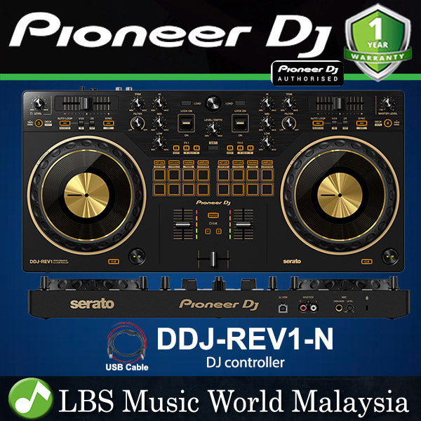 Pioneer DJ DDJ-Rev1 2 Deck Serato DJ Controller For Serato DJ Lite - Gold (DDJRev1 DDJ Rev1)