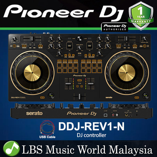 Pioneer DJ DDJ-Rev1 2 Deck Serato DJ Controller For Serato DJ Lite - Gold (DDJRev1 DDJ Rev1)