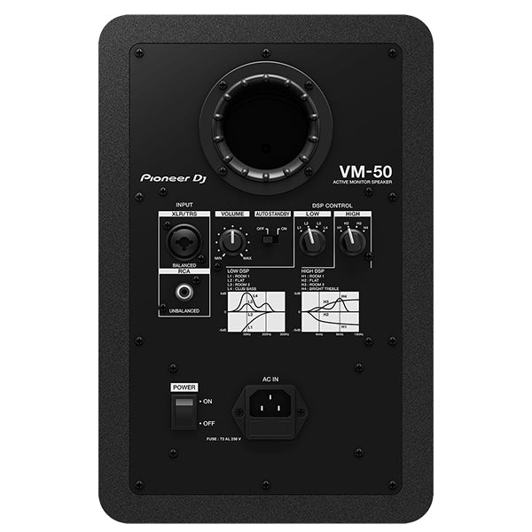 Pioneer DJ VM-50 60Watt 5.25 Inch Powered Studio Active Monitor Speaker Pair - Black (VM50 VM 50)