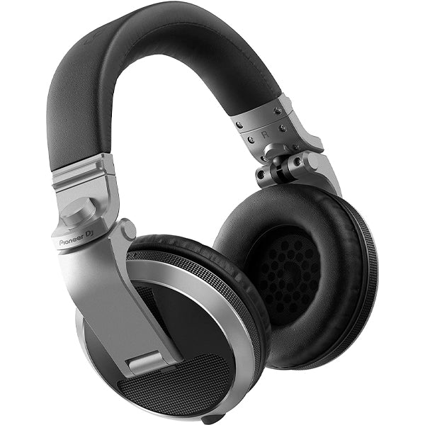 Pioneer DJ HDJ-X5 Closed Back Over Ear Professional DJ Headphones with 40mm Drivers - Silver (HDJX5 HDJ X5)