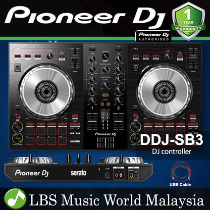 Pioneer DJ DDJ-SB3 2 Deck Serato DJ Controller (DDJSB3 DDJ SB3)