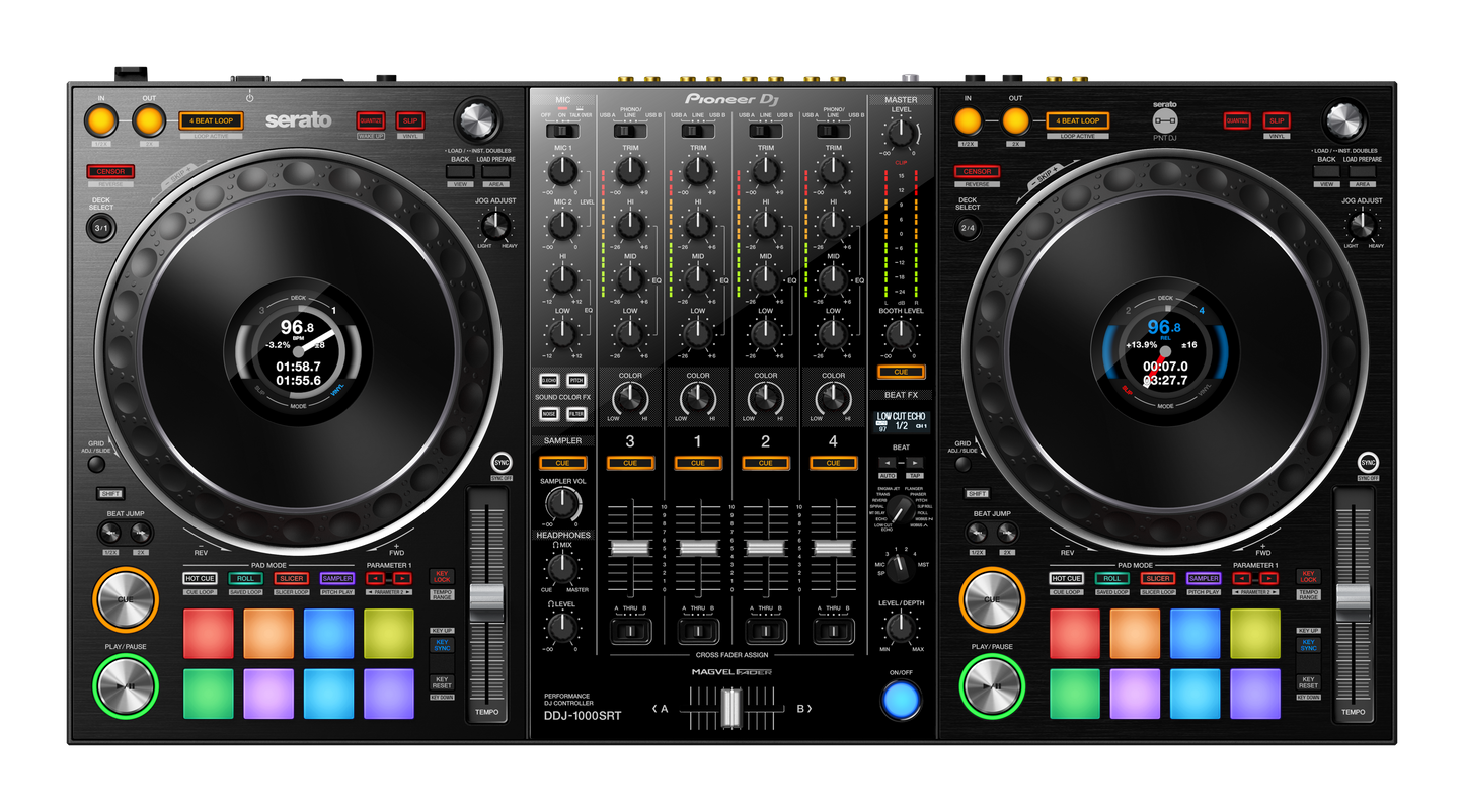 [Discontinued] Pioneer DJ DDJ-1000SRT 4 Channel Performance DJ Controller For Serato DJ Pro (DDJ1000SRT DDJ 1000SRT)