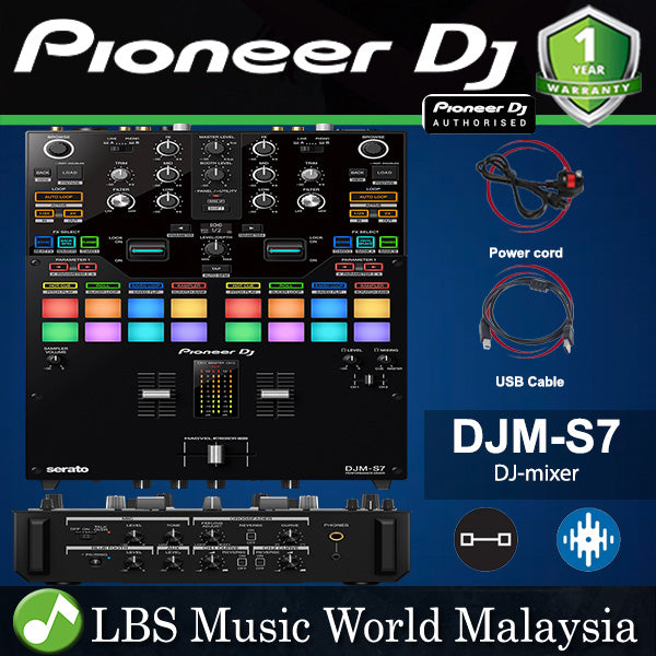 Pioneer DJ DJM-S7 Scratch-style 2-Channel Performance Mixer For Serato DJ (DJMS7 DJM S7)