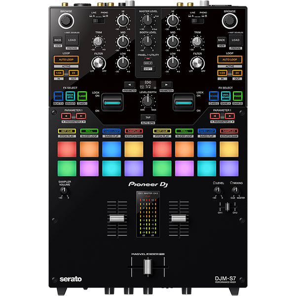 Pioneer DJ DJM-S7 Scratch-style 2-Channel Performance Mixer For Serato DJ (DJMS7 DJM S7)