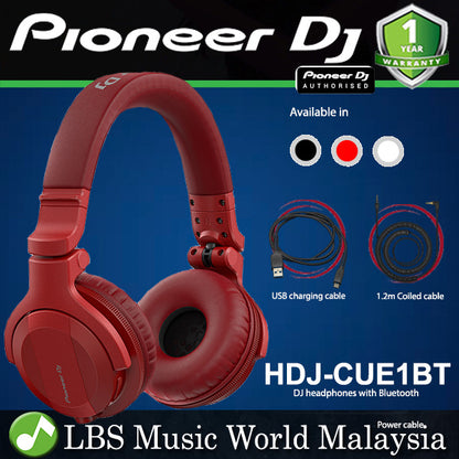 Pioneer DJ HDJ-CUE1BT Dynamic Closed Back On Ear DJ Headphones with Bluetooth (HDJCUE1BT HDJ CUE1BT)