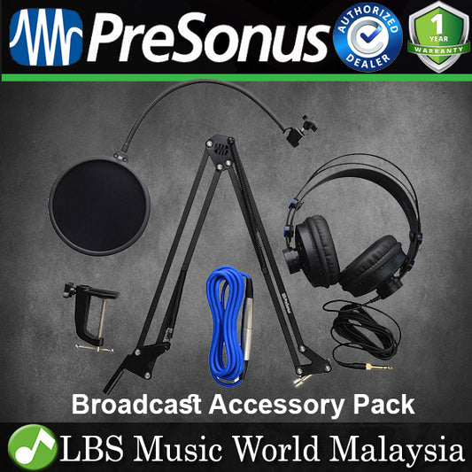 Presonus Broadcast Accessory Pack With Microphone Boom Arm, Pop Filter, HD7 Headphone and XLR cable