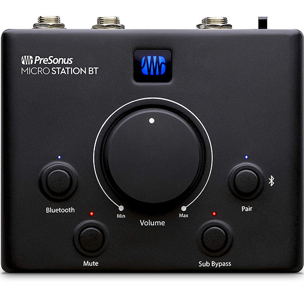 Presonus Microstation BT 2.1 Monitor Controller With Bluetooth, Volume Knob, and Mute Sub Bypass Button (Micro Station)