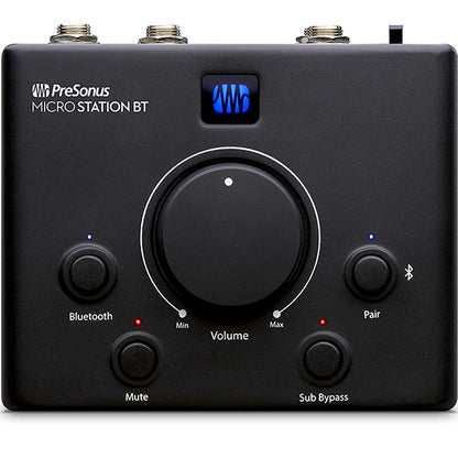 Presonus Microstation BT 2.1 Monitor Controller With Bluetooth, Volume Knob, and Mute Sub Bypass Button (Micro Station)