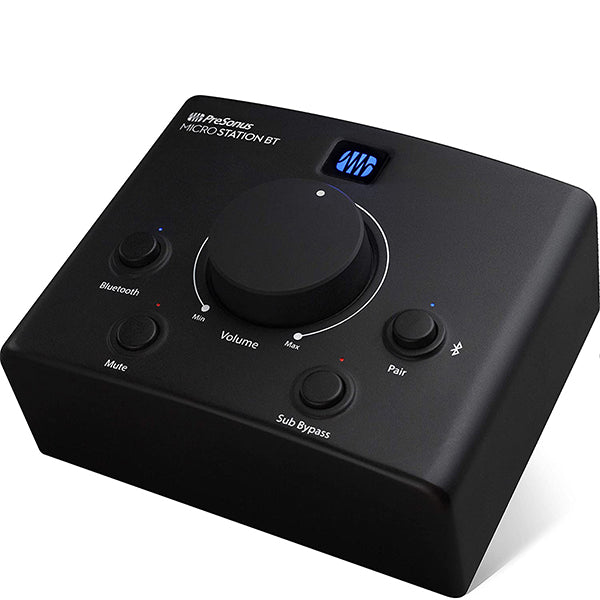 Presonus Microstation BT 2.1 Monitor Controller With Bluetooth, Volume Knob, and Mute Sub Bypass Button (Micro Station)