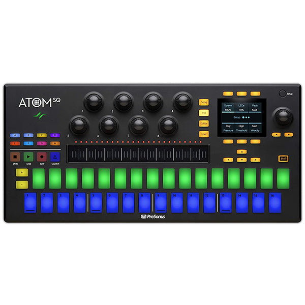 PreSonus ATOM SQ Keyboard Pad Hybrid MIDI Performance and Production Controller with DAW Software (AtomSQ)